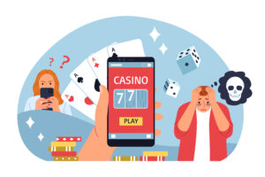 Human addiction flat concept with playing cards dice casino app at smartphone screen vector illustration SSUCv3H4sIAAAAAAACA1VRy04DMQz8FcvnFQVx2yNSBUJCqoBbxcF1zDZqNony2Laq9t9x+kBwG3smY3tywg1ly9if0DpXc0lUbPDYP3QoxpaQLDns7+cOc6FSs2TVasVUZFD2XN9M1qfWxx6fiHdDCtWbvPiUQ6lJdWpRN/9JnLvbk5WE6ORX9GYzi3PkJVSVfXVIg3g+tuk6PokTOi+zVmq3L5LG62aTNRIukKqxDeIUmJzyj21zvTKMrTskilvLyU6SWm0kswJ8qSN5IGMstzDg21EBDp4lFtjbsoXo6Gj9AEzJZFCdKMzWB6AYQdV5pFTiNngB9RTxMAlrmvA35TtYasS0cQLL1QeQN/Au3oiqPLyunuE7pFHD6bAcWkTYXbO6eOUFbykR6+15EW/xhZ1+3jzPP8R0OITaAQAA