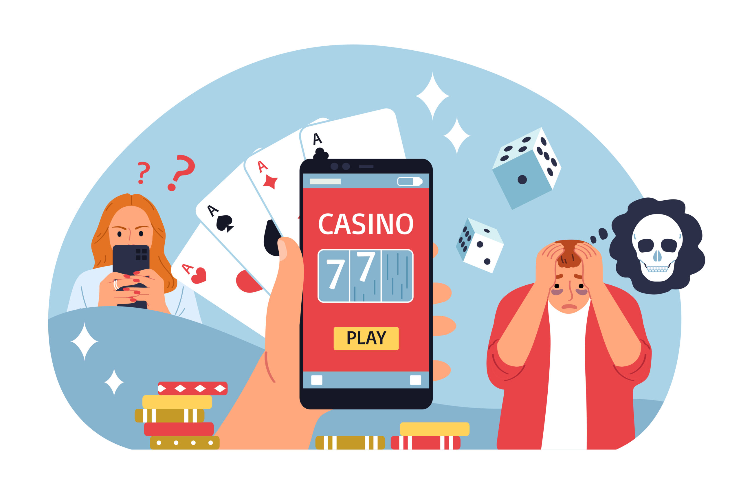 Human addiction flat concept with playing cards dice casino app at smartphone screen vector illustration SSUCv3H4sIAAAAAAACA1VRy04DMQz8FcvnFQVx2yNSBUJCqoBbxcF1zDZqNony2Laq9t9x+kBwG3smY3tywg1ly9if0DpXc0lUbPDYP3QoxpaQLDns7+cOc6FSs2TVasVUZFD2XN9M1qfWxx6fiHdDCtWbvPiUQ6lJdWpRN/9JnLvbk5WE6ORX9GYzi3PkJVSVfXVIg3g+tuk6PokTOi+zVmq3L5LG62aTNRIukKqxDeIUmJzyj21zvTKMrTskilvLyU6SWm0kswJ8qSN5IGMstzDg21EBDp4lFtjbsoXo6Gj9AEzJZFCdKMzWB6AYQdV5pFTiNngB9RTxMAlrmvA35TtYasS0cQLL1QeQN/Au3oiqPLyunuE7pFHD6bAcWkTYXbO6eOUFbykR6+15EW/xhZ1+3jzPP8R0OITaAQAA